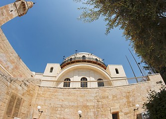 Image showing Fish-eye view of Hurva Synagogue in the Old City in Jerusalem