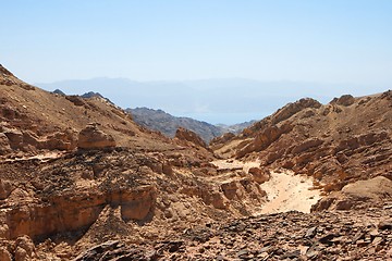 Image showing Rocky desert landscape 