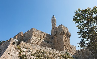 Image showing Ancient citadel and Tower of David in Jerusalem 