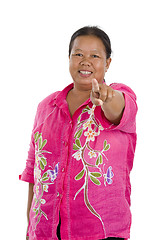 Image showing woman pointing at you