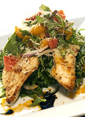 Image showing salad with grilled chicken filet