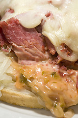 Image showing reuben sandwich close up