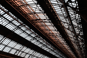 Image showing Roof of railway station