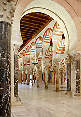 Image showing Inside the Mezquita of Cordoba, Spain