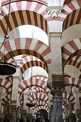 Image showing Inside the Mezquita of Cordoba, Spain