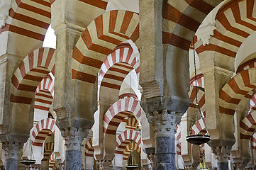 Image showing Inside the Mezquita of Cordoba, Spain