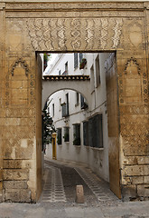 Image showing Decorated entrance door in Cordoba