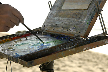 Image showing Painting at the Beach