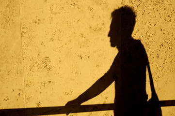 Image showing Man Shadow with Bag