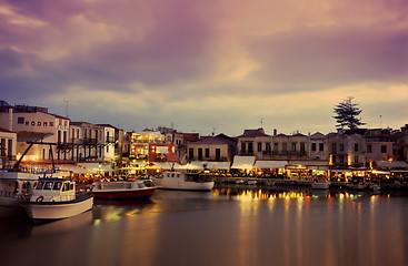 Image showing Nightfall on Rethymnon