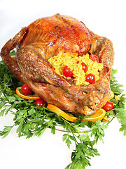 Image showing Roast turkey vertical