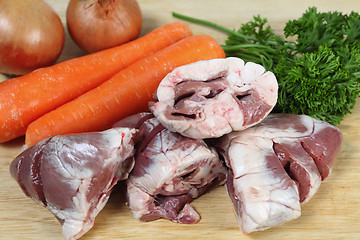 Image showing Lamb heart stew ingredients