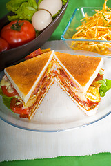 Image showing club sandwich