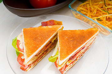 Image showing club sandwich