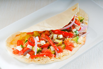 Image showing fresh salad wrap