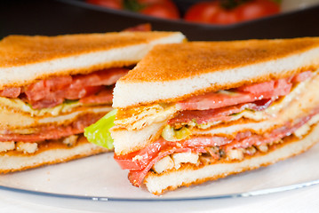 Image showing club sandwich