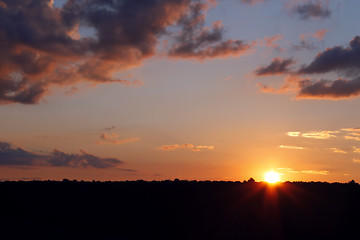 Image showing Sunset. The tragic cloudscape (I)