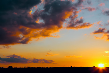 Image showing Sunset. The tragic cloudscape (II)