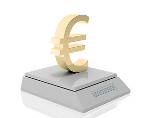 Image showing euro's weigh