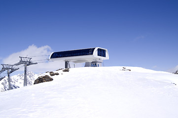 Image showing Station of ropeway. Ski resort
