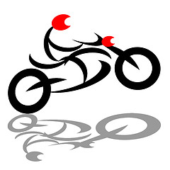 Image showing Abstract extreme biker