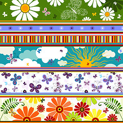Image showing Seamless striped summer pattern