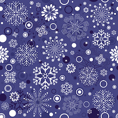 Image showing Repeating violet christmas pattern