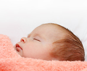Image showing newborn baby sleeping