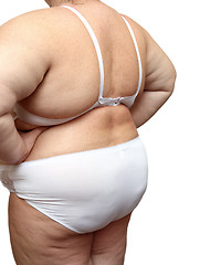 Image showing overweight woman body in underwear