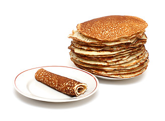 Image showing stack of pancakes