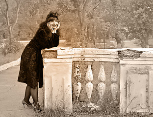 Image showing woman in retro style