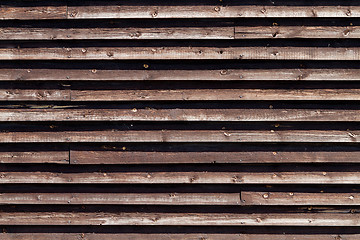 Image showing Horisontal wooden fence 