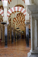 Image showing Inside the Mezquita of Cordoba, Spain