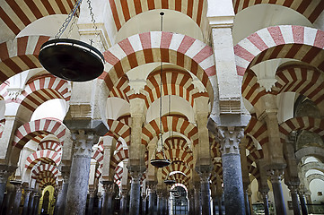 Image showing Inside the Mezquita of Cordoba, Spain