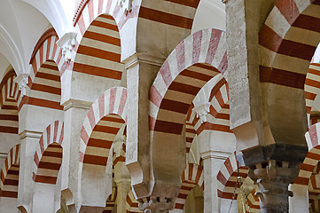 Image showing Inside the Mezquita of Cordoba, Spain