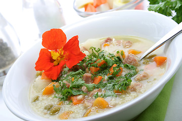 Image showing Barley soup