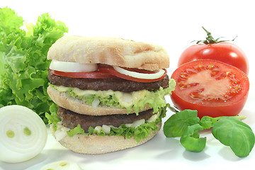 Image showing Double hamburger