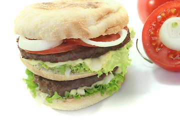 Image showing Double hamburger