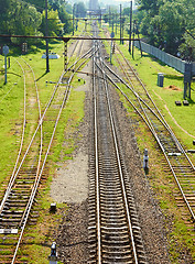 Image showing Railroad branching