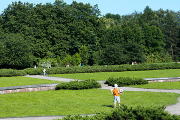 Image showing Park in Lviv, Ukraine. Summer heat