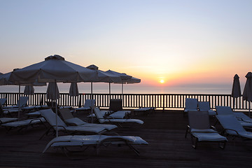 Image showing Sun Terrace at Sunrise