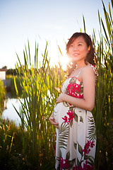 Image showing Pregnant asian woman