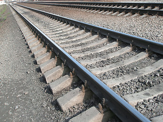 Image showing Iron rails. Railway