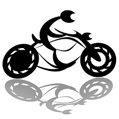 Image showing Motorcyclist silhouette