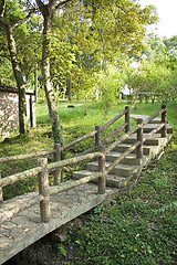 Image showing bridge in the forest 