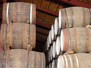 Image showing Whisky barrels