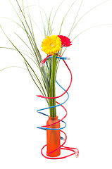 Image showing Wires and flowers concepts