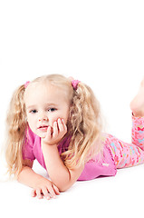 Image showing Little cute girl in studio