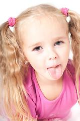 Image showing Little cute girl in studio