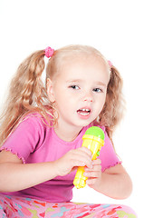 Image showing Little cute girl in studio